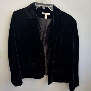 Coldwater Creek Black Velvet Blazer